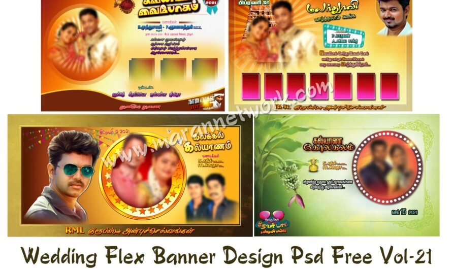 Wedding Flex Banner PSD Free Download Vol-21