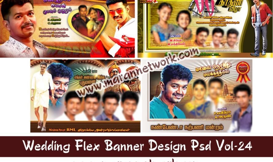 Wedding Flex Banner Design Psd File Free Download Vol-24