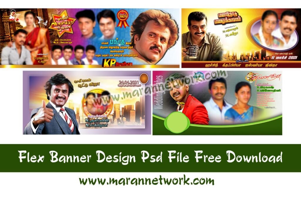 Tamil Flex Banner Design PSD File Free Download Vol-30 - Maran Network
