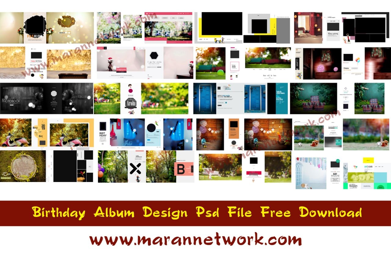 36x12 Birthday Album Design Psd File Free Download Vol-03 - Maran Network