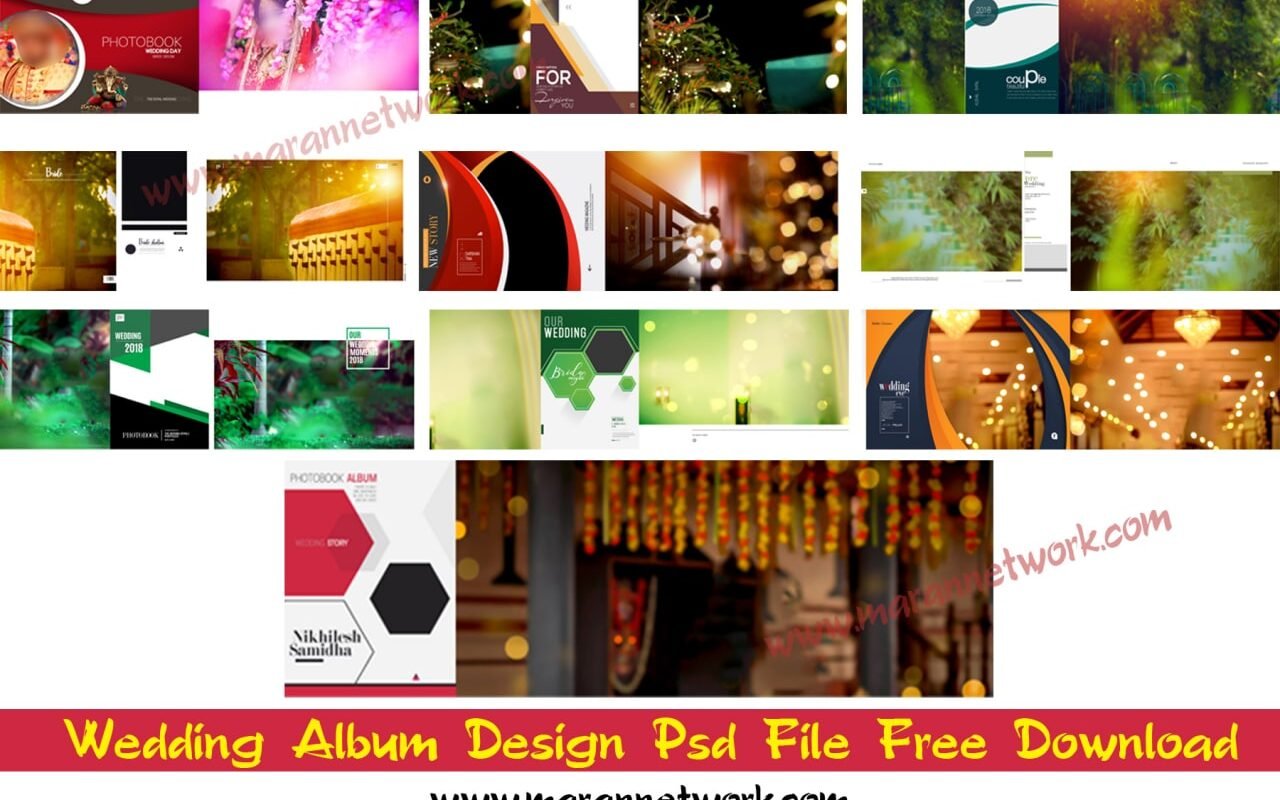36 x 12 Wedding Album Templates Design Psd Download Vol-05 - Maran Network