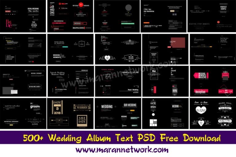 wedding album text psd free download pdf