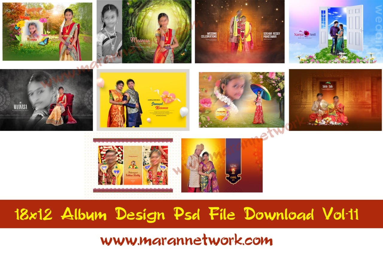18x 12 Wedding Album Design Psd File Free Download - Maran Network