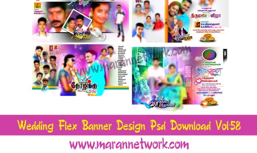 Wedding Flex Banner Design Psd File Free Download Vol-58