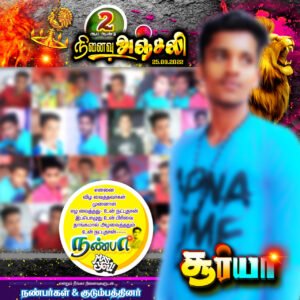 Ninaivu Anjali Flex Banner Design Psd File Download - Maran Network