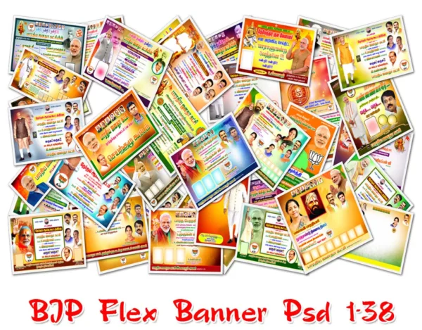 Bjp Flex Banner Design Psd Collection Vol-01