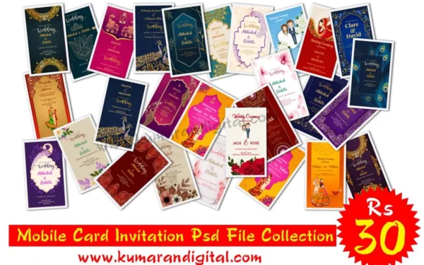 Mobile Card Invitation Design Psd Collection