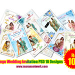 Telugu Wedding Invitation Design PSD Collection Download